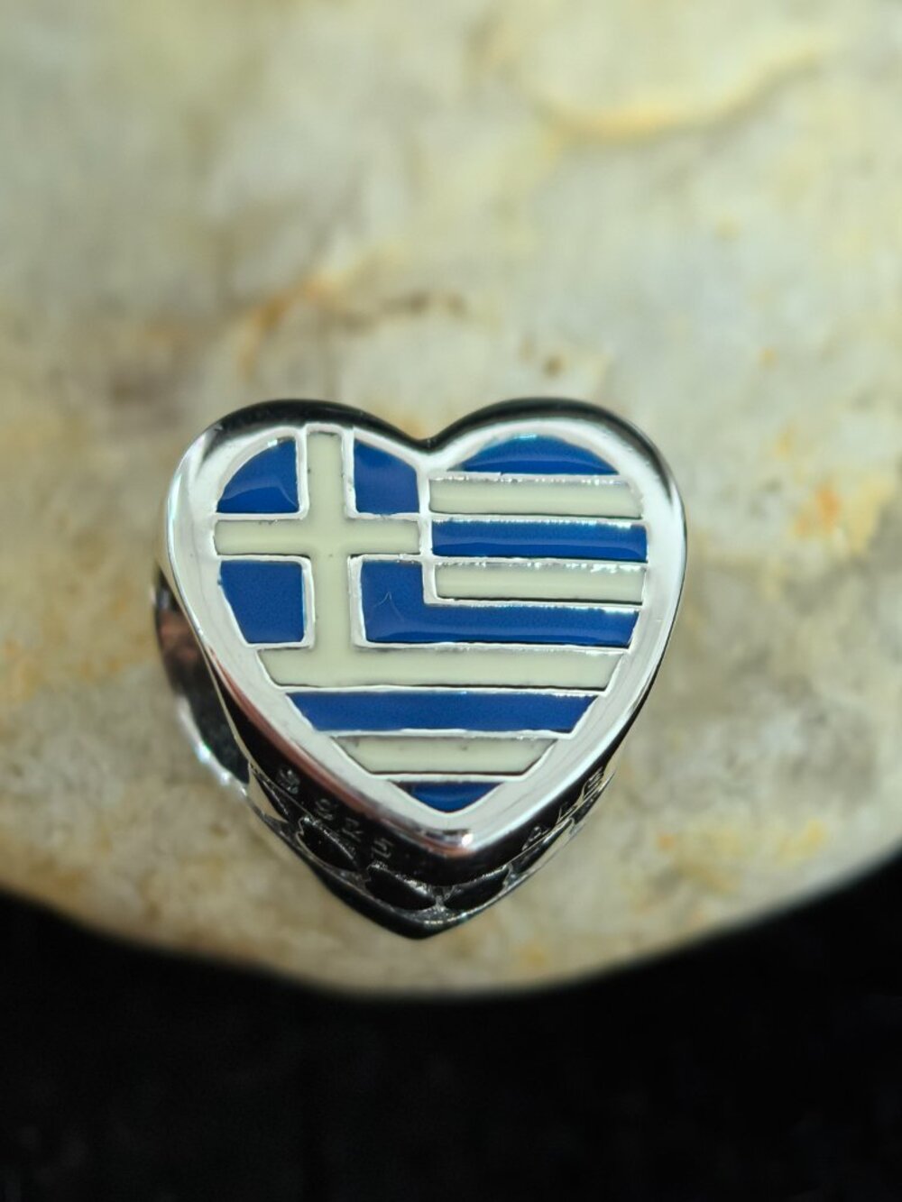 Pandora Greece Exclusive Travel Heart Charm Pendant, S925 Silver (Women's)